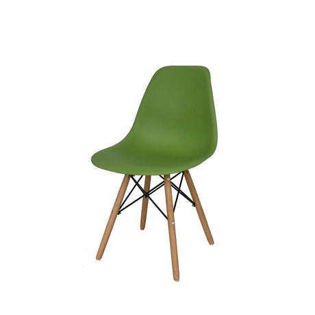 Set x 6 Sillas DKR Verde 47x81cm Asiento Cuadrado con Espaldar - Sillas y Butacos | Bylmo