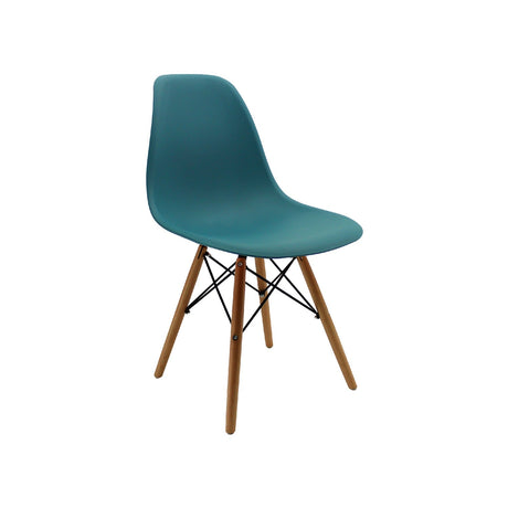 Silla 5 Cero Azul Petróleo 42x81cm Asiento Cuadrado con Espaldar - Sillas y Butacos | Bylmo