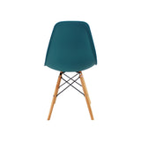 Silla 5 Cero Azul Petróleo 42x81cm Asiento Cuadrado con Espaldar - Sillas y Butacos | Bylmo