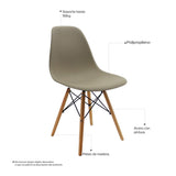 Silla 5 Cero Beige 42x81cm Asiento Cuadrado con Espaldar - Sillas y Butacos | Bylmo