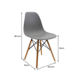Silla 5 Cero Gris 42x81cm Asiento Cuadrado con Espaldar - Sillas y Butacos | Bylmo