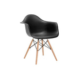 Silla 5 Cero Negro 44x82cm Asiento Cuadrado con Espaldary con Apoya Brazos - Sillas y Butacos | Bylmo