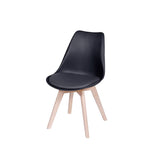 Silla 5 Cincuenta Negro 43x83cm Asiento Cuadrado con Espaldar - Sillas y Butacos | Bylmo