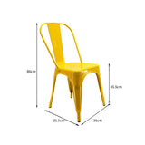 Silla 5 Nueve Amarillo 36x86cm Asiento Cuadrado con Espaldar - Sillas y Butacos | Bylmo