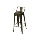 Silla 5 Nueve Bronce 41x66cm Asiento Cuadrado con Espaldar - Sillas y Butacos | Bylmo
