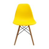 Silla DKR Amarillo 47x81cm Asiento Cuadrado con Espaldar - Sillas y Butacos | Bylmo