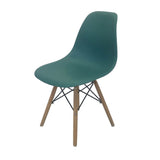 Silla DKR Azul Petróleo 47x81cm Asiento Cuadrado con Espaldar - Sillas y Butacos | Bylmo
