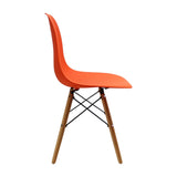Silla DKR Naranja 47x81cm Asiento Cuadrado con Espaldar - Sillas y Butacos | Bylmo