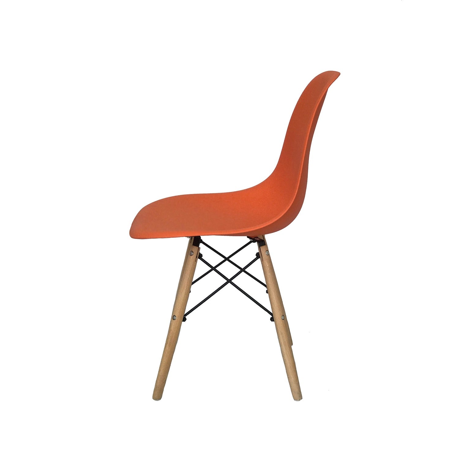 Silla DKR Naranja 47x81cm Asiento Cuadrado con Espaldar - Sillas y Butacos | Bylmo