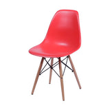 Silla DKR Rojo 47x81cm Asiento Cuadrado con Espaldar - Sillas y Butacos | Bylmo