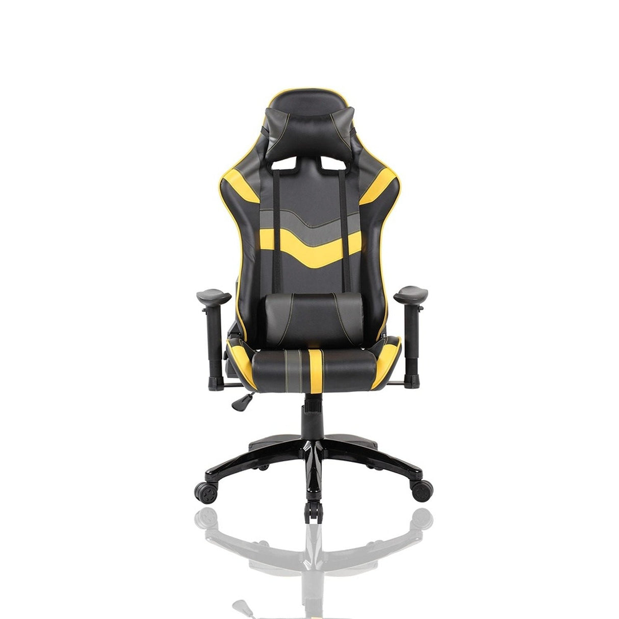 Silla Gamer Mortal Negro y Amarillo 61x44cm con Apoya Brazos y con Soporte Lumbar - Sillas de Oficina | Bylmo