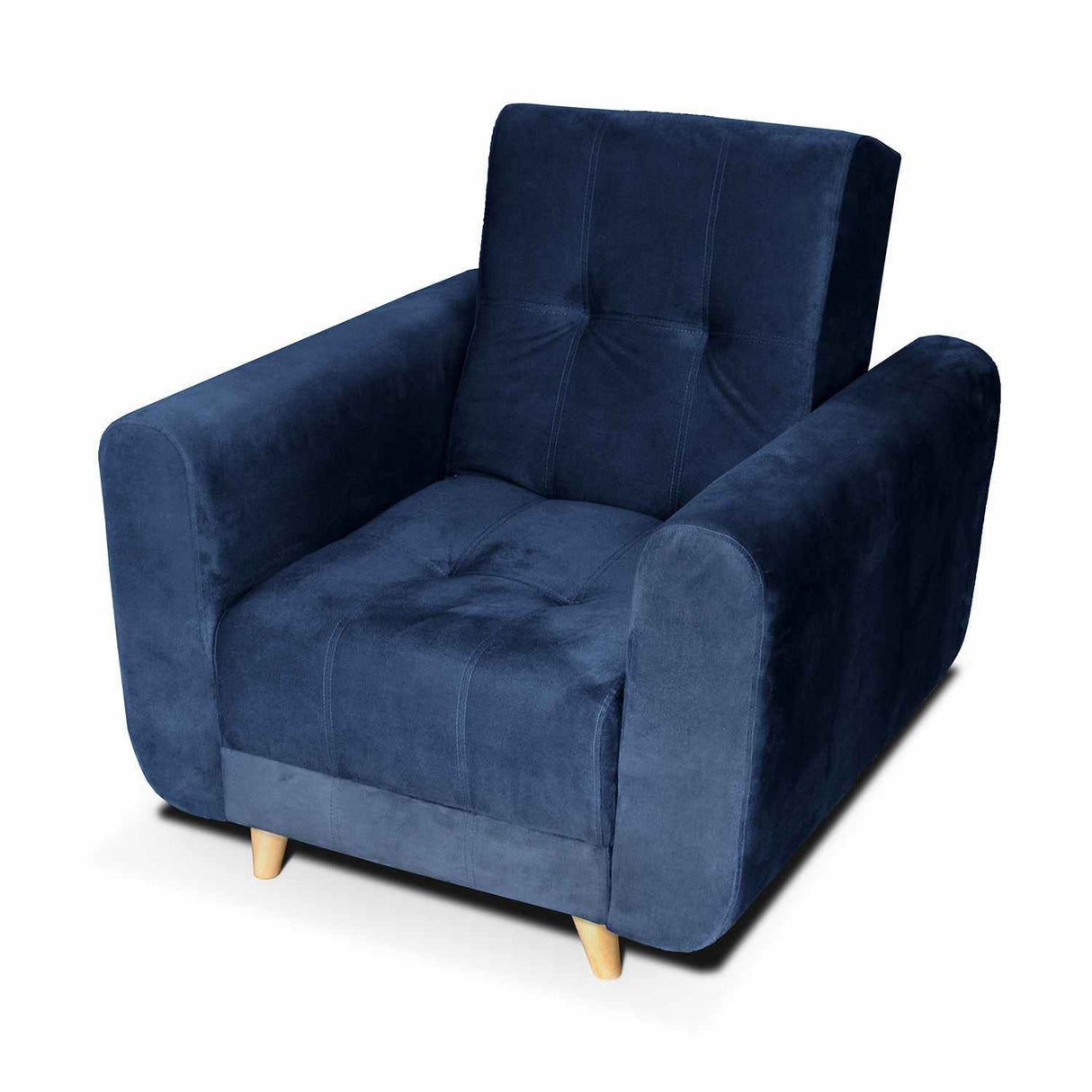 Silla Poltrona Archer Azul 85x90cm De Un Puesto Reclinable con Apoya Brazos - Sofas y Poltronas | Bylmo