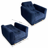 Silla Poltrona Archer Azul 85x90cm De Un Puesto Reclinable con Apoya Brazos - Sofas y Poltronas | Bylmo