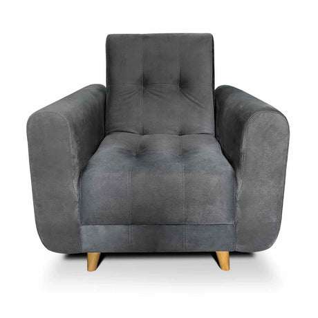 Silla Poltrona Archer Gris 85x90cm De Un Puesto Reclinable con Apoya Brazos - Sofas y Poltronas | Bylmo
