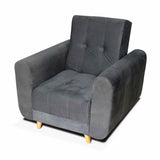 Silla Poltrona Archer Gris 85x90cm De Un Puesto Reclinable con Apoya Brazos - Sofas y Poltronas | Bylmo