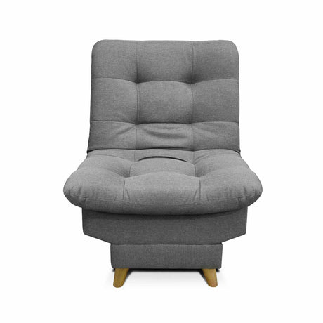 Silla Poltrona Carvallo Gris 76x90cm De Un Puesto Reclinable con Apoya Brazos - Sofas y Poltronas | Bylmo