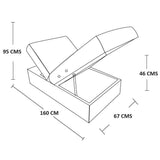 Sofa Cama Paris Verde 67 cm con Baúl - Sofas | Bylmo