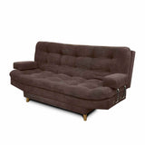 Sofá Cama Carvallo Cafe 185x100cm De 3 Puestos Reclinable con Apoya Brazos - Sofas y Poltronas | Bylmo