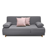 Sofá Cama Mariscal Gris 180x81cm De 3 Puestos Reclinable con Apoya Brazos - Sofas y Poltronas | Bylmo
