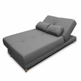 Sofá Cama Mariscal Gris 180x81cm De 3 Puestos Reclinable con Apoya Brazos - Sofas y Poltronas | Bylmo
