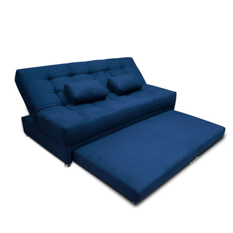 Sofá Cama Matter Azul 190x95cm De 3 Puestos Reclinable con Apoya Brazos - Sofas y Poltronas | Bylmo