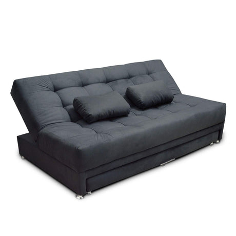 Sofá Cama Matter Gris 190x95cm De 3 Puestos Reclinable con Apoya Brazos - Sofas y Poltronas | Bylmo