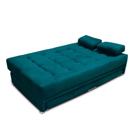 Sofá Cama Matter Turquesa 190x95cm De 3 Puestos Reclinable con Apoya Brazos - Sofas y Poltronas | Bylmo