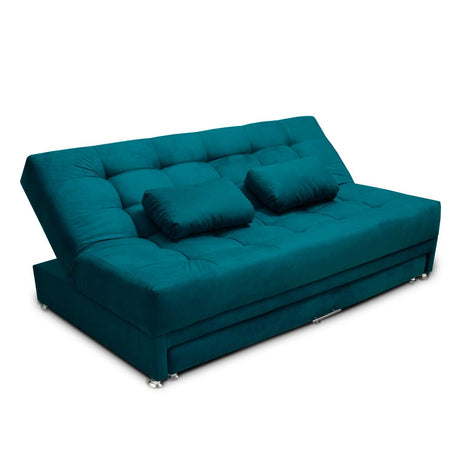 Sofá Cama Matter Turquesa 190x95cm De 3 Puestos Reclinable con Apoya Brazos - Sofas y Poltronas | Bylmo