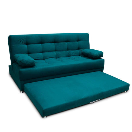 Sofá Cama Matter Turquesa 190x95cm De 3 Puestos Reclinable con Apoya Brazos - Sofas y Poltronas | Bylmo