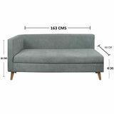 Sofá Chaise Long Gris 163 cm con Baúl - Sofas y Poltronas | Bylmo