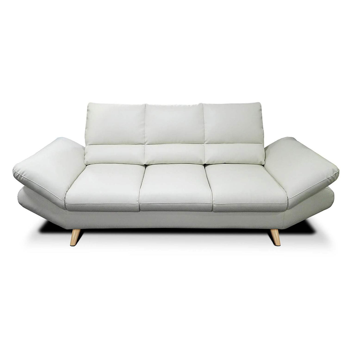 Sofá Galante Blanco Hueso 210x90cm De 3 Puestos sin Apoya Brazos - Sofas y Poltronas | Bylmo