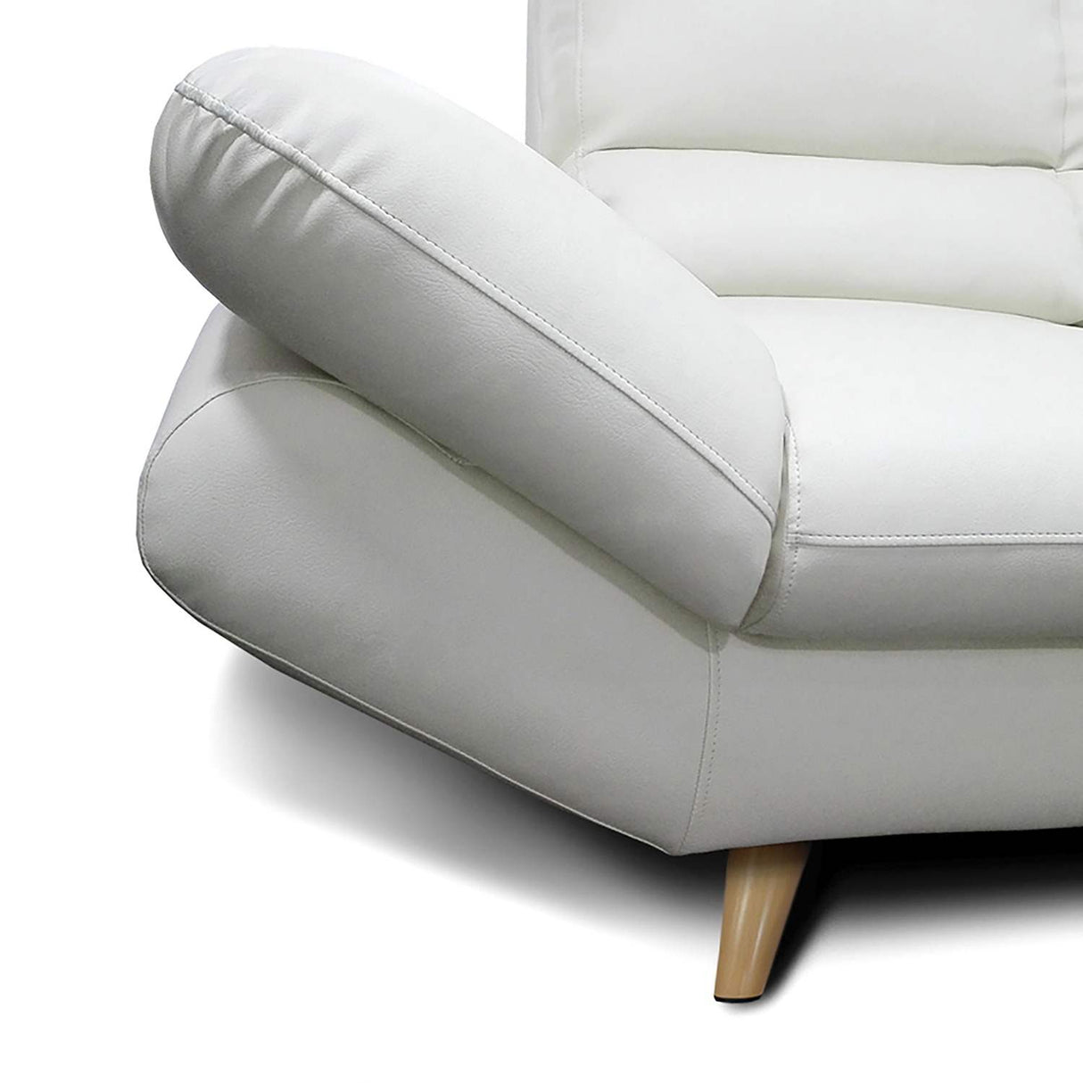 Sofá Galante Blanco Hueso 210x90cm De 3 Puestos sin Apoya Brazos - Sofas y Poltronas | Bylmo
