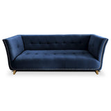 Sofá Magallanes Azul 200x70cm De 3 Puestos con Apoya Brazos - Sofas y Poltronas | Bylmo