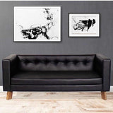 Sofá Napoli Negro 156 cm con Patas de Madera - Sofas y Poltronas | Bylmo