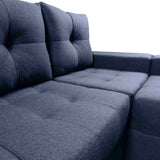 Sofá en L Burano Azul 200x92cm De 4 Puestos con Apoya Brazos y Modular - Sofas y Poltronas | Bylmo