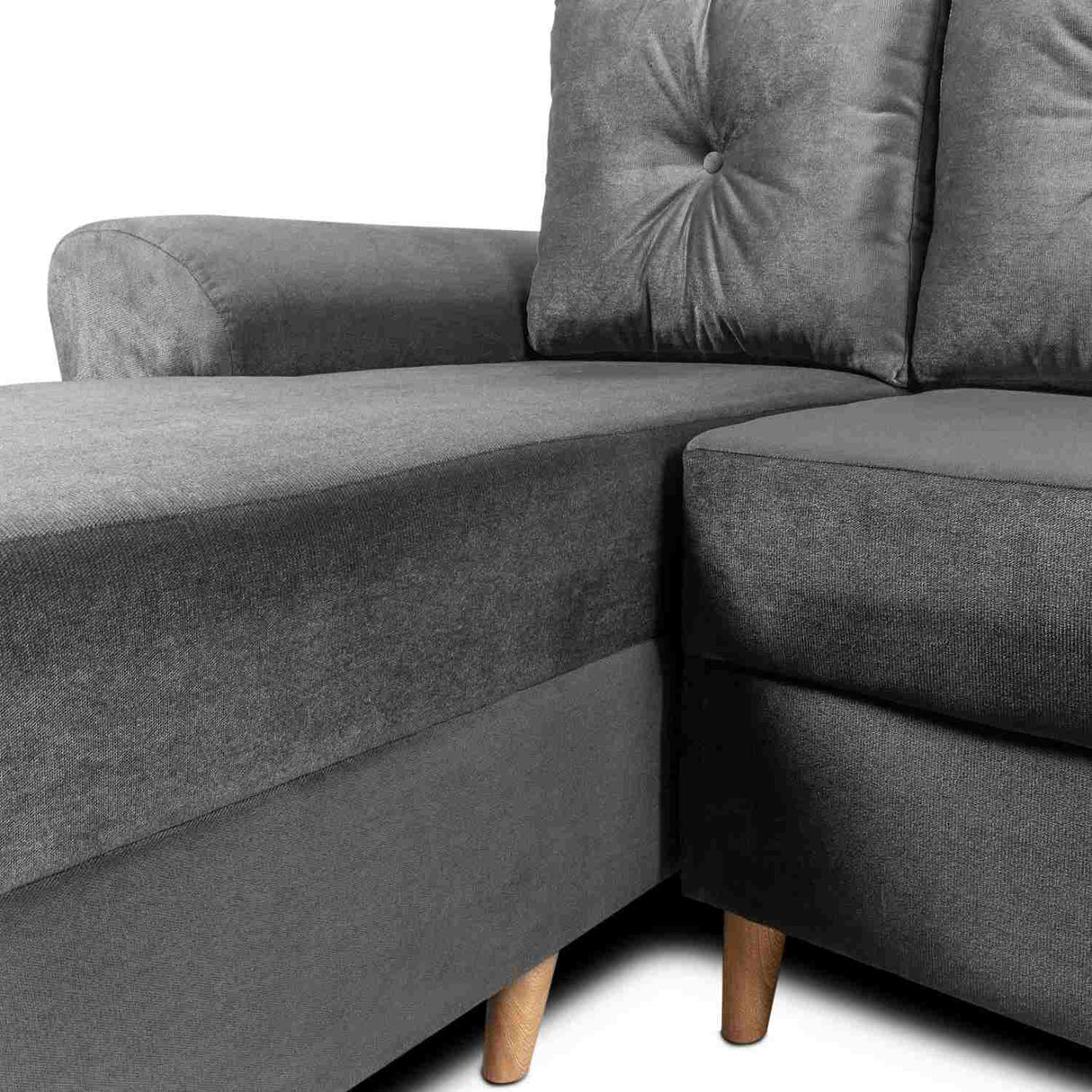 Sofá en L Varenna Gris 218x94cm De 3 Puestos con Apoya Brazos - Sofas y Poltronas | Bylmo