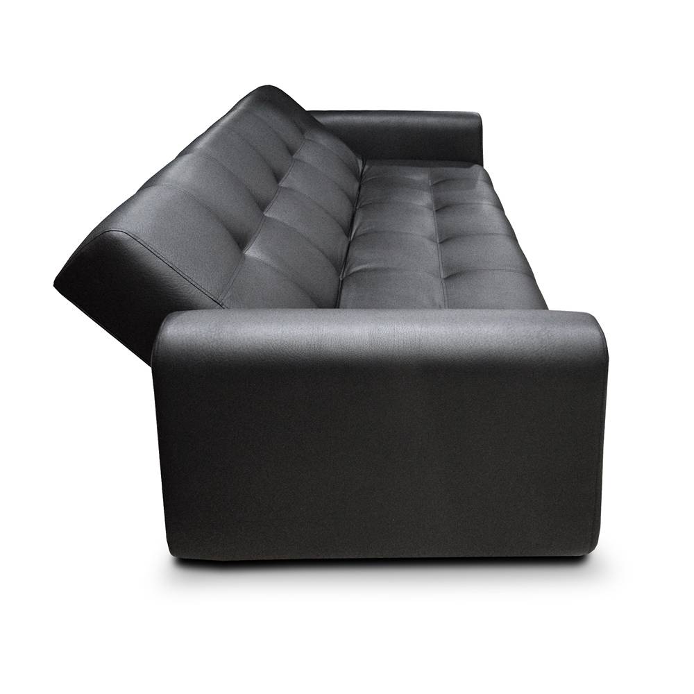 Sofá Cama Archer Negro 210x95cm De 3 Puestos Reclinable con Apoya Brazos - Sofas | Bylmo