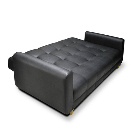 Sofá Cama Archer Negro 210x95cm De 3 Puestos Reclinable con Apoya Brazos - Sofas | Bylmo