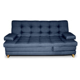 Sofá Cama Balmain Plomo 190x95cm De 3 Puestos Reclinable con Apoya Brazos - Sofas | Bylmo