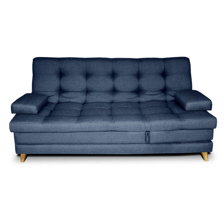 Sofá Cama Balmain Plomo 190x95cm De 3 Puestos Reclinable con Apoya Brazos - Sofas | Bylmo
