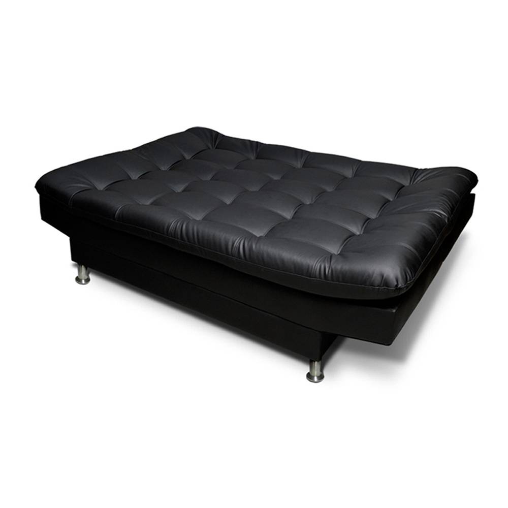Sofá Cama Carvallo Negro 185x100cm De 3 Puestos Reclinable con Apoya Brazos - Sofas | Bylmo