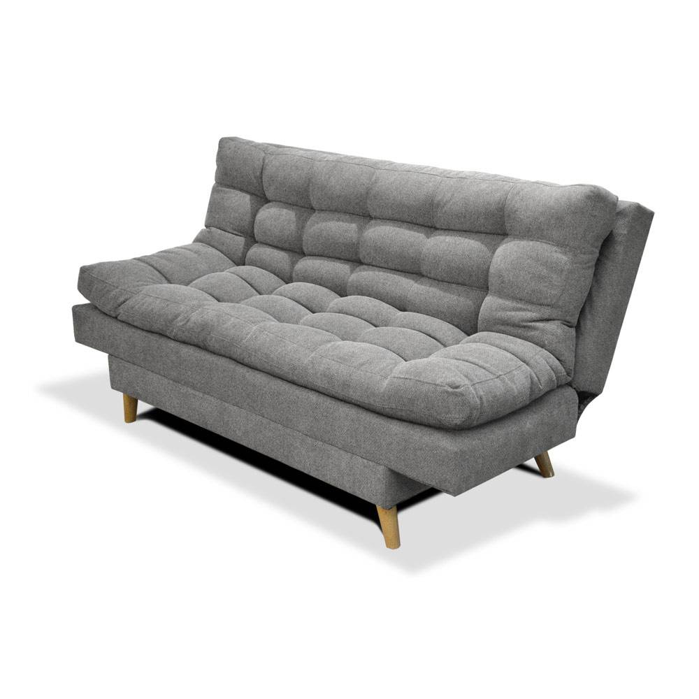 Sofá Cama Gabana Gris 180x95cm De 3 Puestos Reclinable sin Apoya Brazos - Sofas | Bylmo