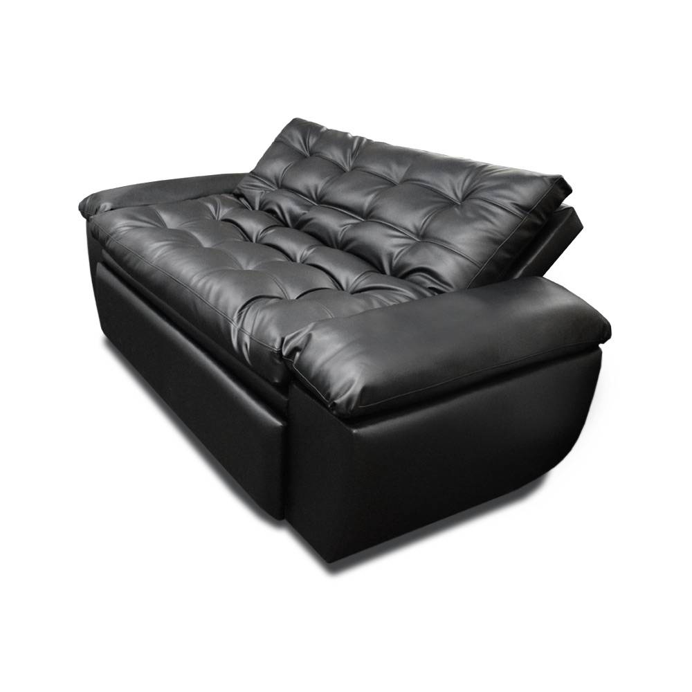Sofá Cama Mirano Negro 190x95cm De 3 Puestos Reclinable con Apoya Brazos - Sofas | Bylmo