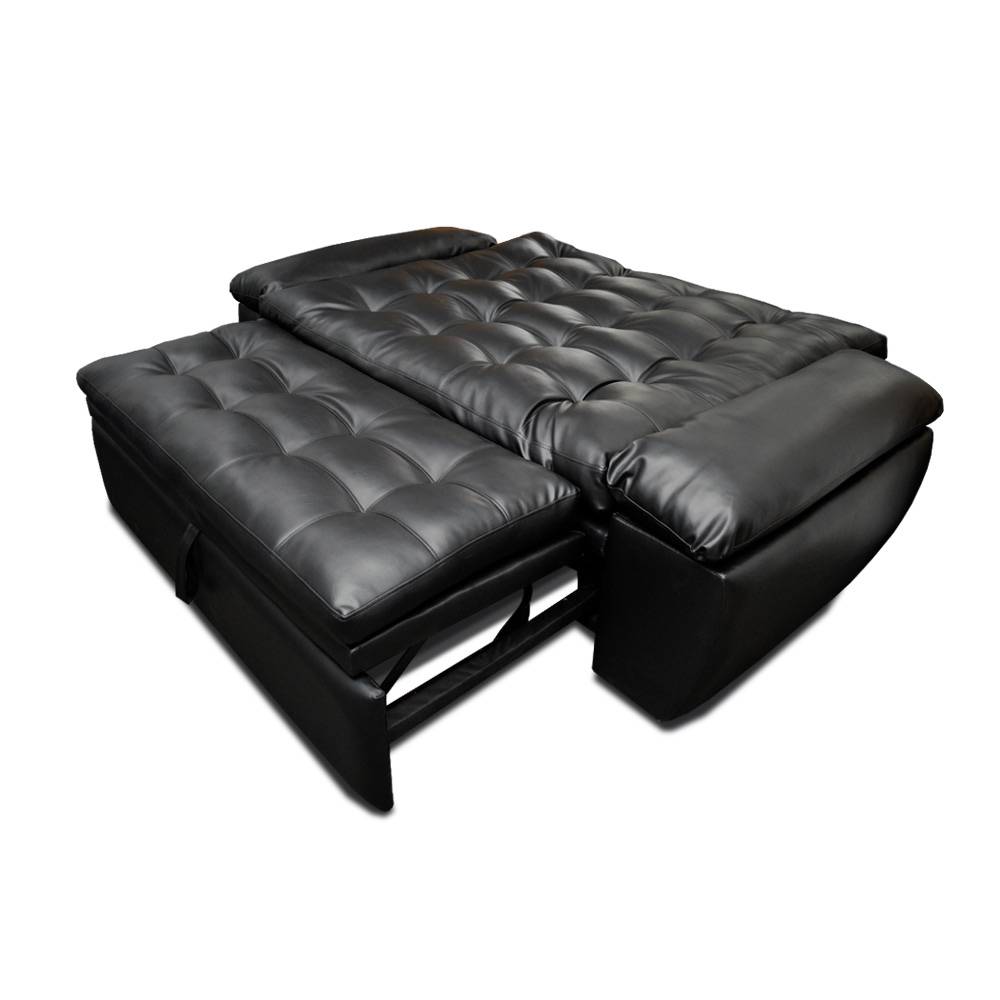 Sofá Cama Mirano Negro 190x95cm De 3 Puestos Reclinable con Apoya Brazos - Sofas | Bylmo