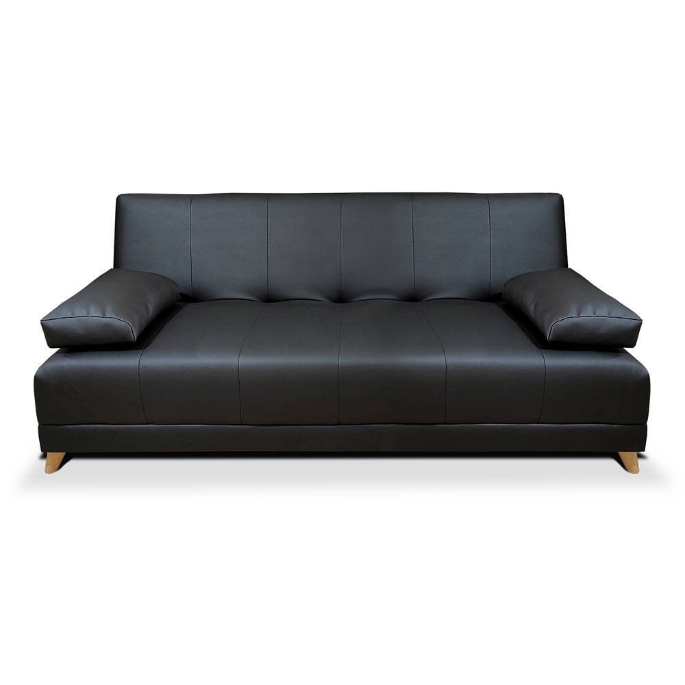 Sofá Cama Sabath Negro 180x81cm De 3 Puestos Reclinable sin Apoya Brazos - Sofas | Bylmo