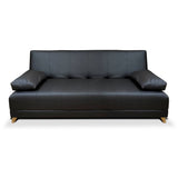Sofá Cama Sabath Negro 180x81cm De 3 Puestos Reclinable sin Apoya Brazos - Sofas | Bylmo