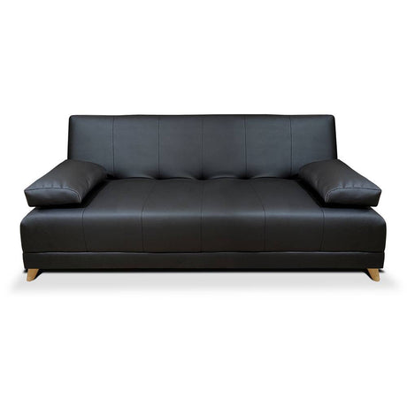 Sofá Cama Sabath Negro 180x81cm De 3 Puestos Reclinable sin Apoya Brazos - Sofas | Bylmo