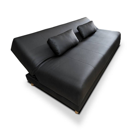 Sofá Cama Sabath Negro 180x81cm De 3 Puestos Reclinable sin Apoya Brazos - Sofas | Bylmo