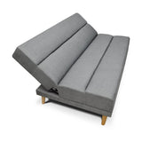 Sofá Cama Souza Gris 180x85cm De 3 Puestos Reclinable sin Apoya Brazos - Sofas | Bylmo