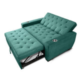 Sofá Cama Vicenzo Turquesa 150x86cm De 3 Puestos Reclinable con Apoya Brazos - Sofas | Bylmo